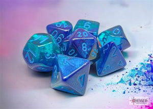 Dobbelsteenset Gemini Lum Polyhed Blauw/Lichtblauw (7)
