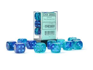 Dobbelsteenset Gemini Lum Blauw/Lichtblauw 16mm D6 (12)