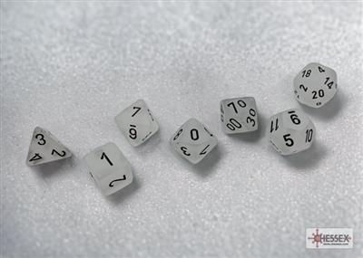 Dobbelsteenset Frost Poly Clear-Zwart (7)