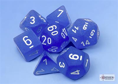 Dobbelsteenset Frost Poly Blauw-Wit (7)
