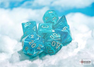 Dobbelstenenset Cirrus Poly Aqua-Zilver (7)