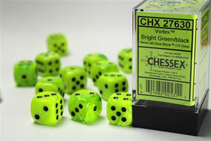 Dobbelsteenset Vortex 16mm Br.Gre-Zwart D6 (12)