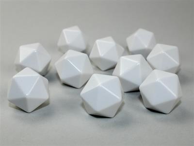 Dobbelstenenset Opa Wit Zak van 10 Blanco D20