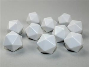 Dobbelstenenset Opa Wit Zak van 10 Blanco D20
