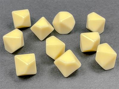 Dobbelsteenset Opa Ivoor Zak van 10 Blanco D10