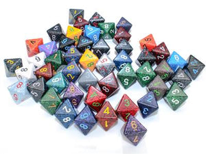 Dobbelsteenzak met 50 Asst. Losse Spec Polyhedral D8