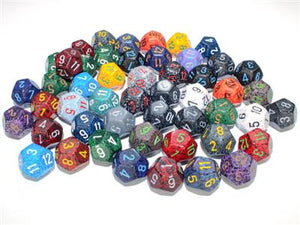 Dobbelsteenzak met 50 Asst. Losse Spec Polyhedral D12