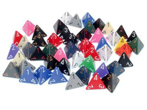 Dobbelsteenzak van 50 Asst. Losse Opa Polyhedral D4