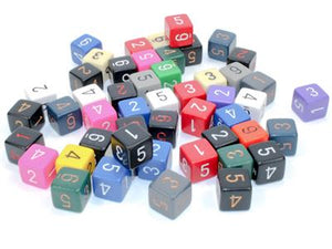 Dobbelsteenzak van 50 Asst. Losse Opa Polyhedral D6