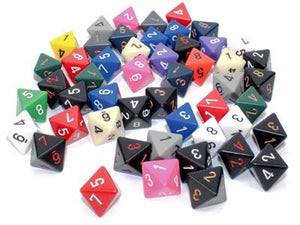Dobbelsteenzak van 50 Asst. Losse Opa Polyhedral D8
