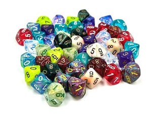 Dobbelstenen Mini Polyhedraal Los Assorti D10 (50)