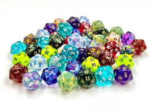 Dobbelstenen Mini Polyhedral Los Assorti D20 (50)