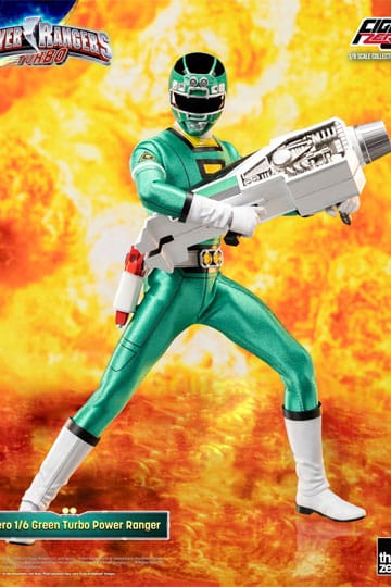 Power Rangers Turbo FigZero Actie Afbeelding 1/6 Green Turbo Power Ranger 30 cm