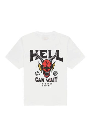 Stranger Things T-shirt Hell Can Wait (wit)