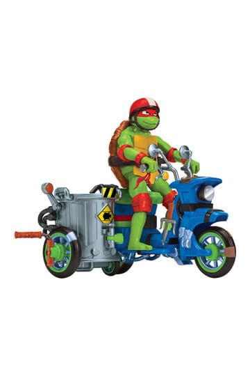 Teenage Mutant Ninja Turtles: Mutant Mayhem actiefiguur Raphael & scooter met zijspan 11 cm