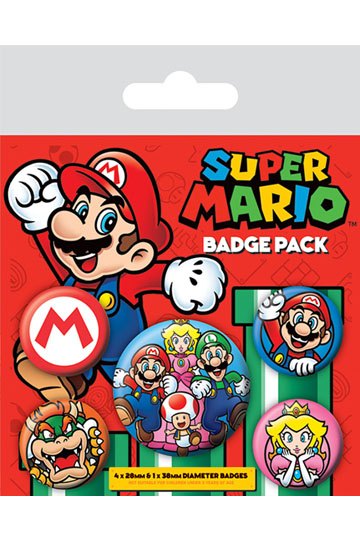 Super Mario pin-back knoppen 5-pack