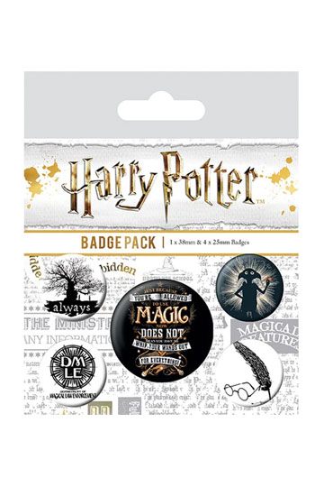 Harry Potter pin-back knoppen 5-pack symbolen