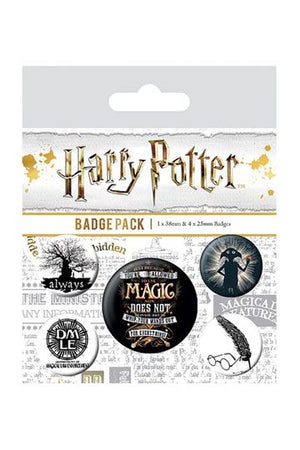 Harry Potter pin-back knoppen 5-pack symbolen