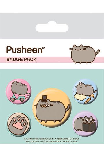 Pushee pin-back knoppen 5-pack chique