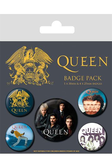 Queen pin-back knoppen 5-pack klassieker