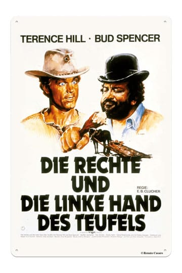 Bud Spencer & Terence Hill Tin Sign Rechte und Linke Hand des teufels 20 x 30 cm