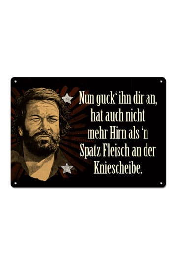 Bud Spencer Tinnen Bord Nun guck' ihn dir an,... 10 x 15 cm