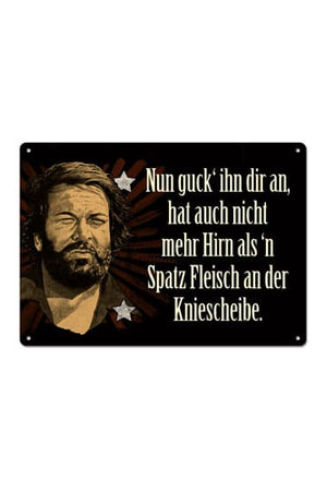 Bud Spencer Tinnen Bord Nun guck' ihn dir an,... 10 x 15 cm