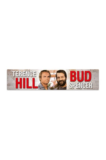 Bud Spencer & Terence Hill Tin Sign met Magnet Autogramm 16 x 3,5 cm