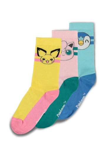 Pokémon-sokken 3-pack Crew 35-38
