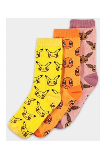 Pokémon Socks 3-pack drie pictogrammen 35-38
