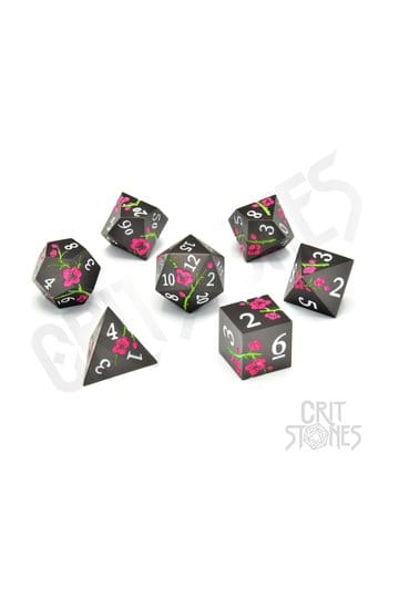 CritStones Metalen Dobbelstenen Set Nighttime Blossom (7)