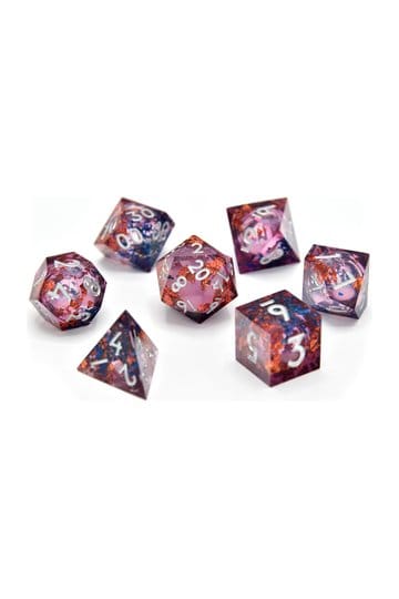 CritStones Vloeibare Kern Dobbelstenen Set Fey Mist (7)