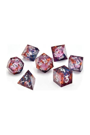 CritStones Vloeibare Kern Dobbelstenen Set Fey Mist (7)