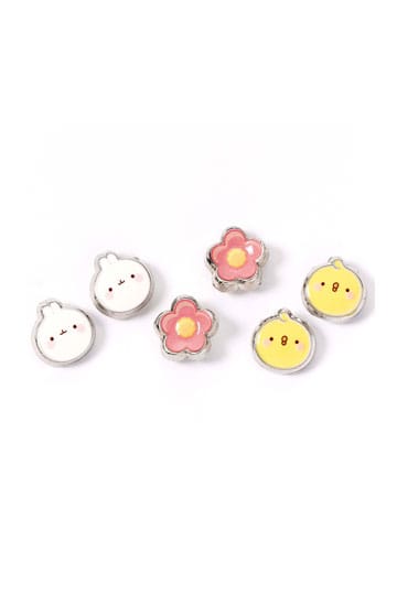 Molang oorknopjes 3-pack Molang en Piu Piu