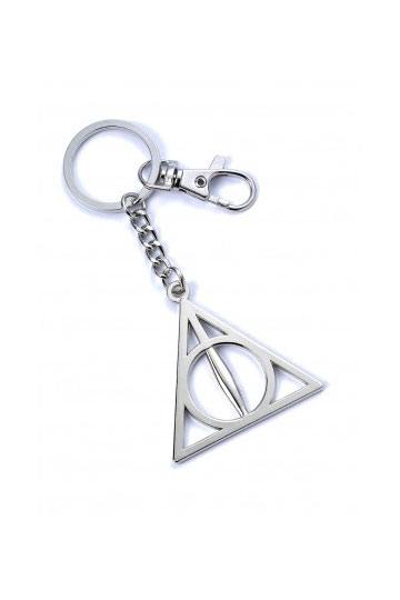 Harry Potter sleutelhanger Deathly Hallows (verzilverd)