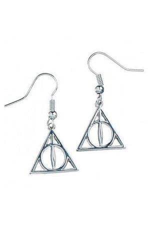 Harry Potter Deathly Hallows -oorbellen (verzilverd)