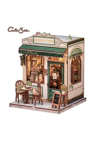 Miniatuurhuismodelbouwpakket Sunny Cafe 20 x 16 cm