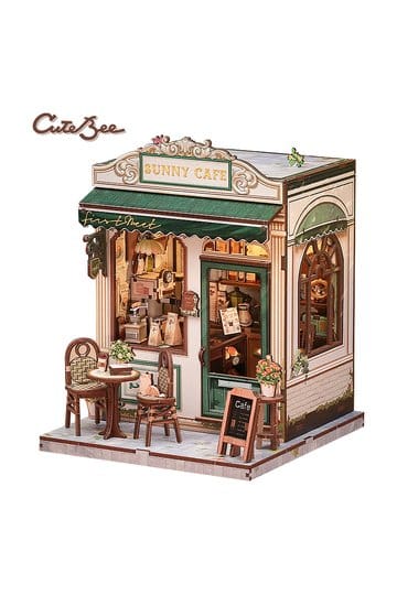 Miniatuurhuismodelbouwpakket Sunny Cafe 20 x 16 cm