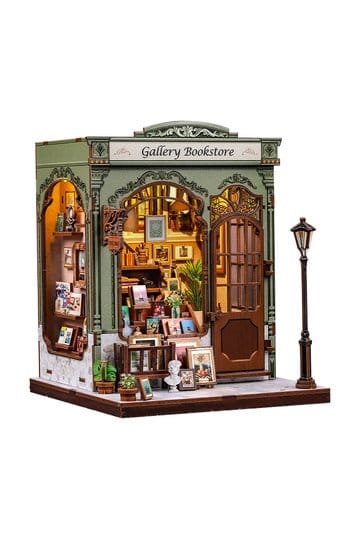 Miniatuurhuismodelbouwpakket Galerij Boekhandel 20 x 16 cm