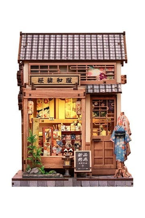 Miniatuurhuismodelbouwpakket Sakura O Kimono Shop 19 x 14 cm