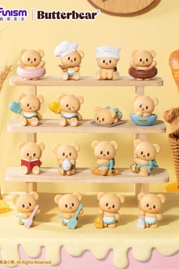 Butterbear Baked with Love-serie minifiguren, 3-pack, mollig gezicht, 9 cm display (6)