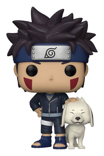 Naruto Pop! Animatie vinyl figuur kiba w/akamaru 9 cm