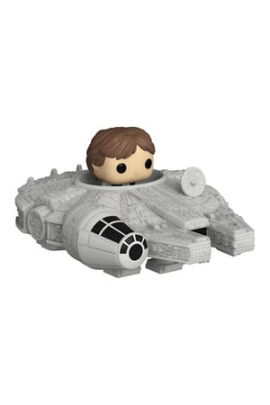 Star Wars Bitty POP! Rides Vinyl Figure Display Han Solo met Millennium Falcon 2,5 cm