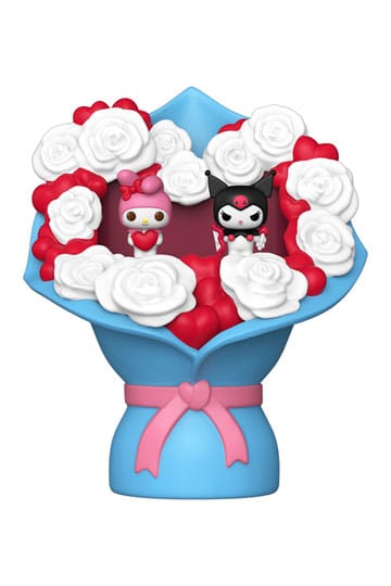 Sanrio Beetje POP! Boeket vinylfiguur 2-pack My Melody & Kuromi (Valentijn) 4 cm