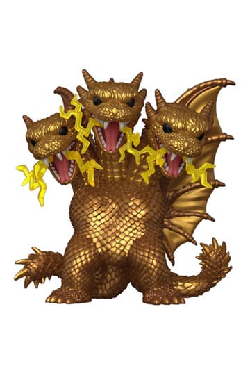 *heo exclusieve editie* Godzilla supergrote POP! Movies Vinylfiguur Koning Ghidora (Elektrisch) 15 cm