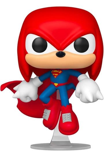 DC x Sonic the Hedgehog POP! Heroes Vinyl Figuur Knuckles als Superman 9 cm
