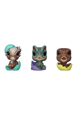 Jurassic Park Pocket POP! Vinylfiguur Paasei 3-Pack Dino's 4 cm