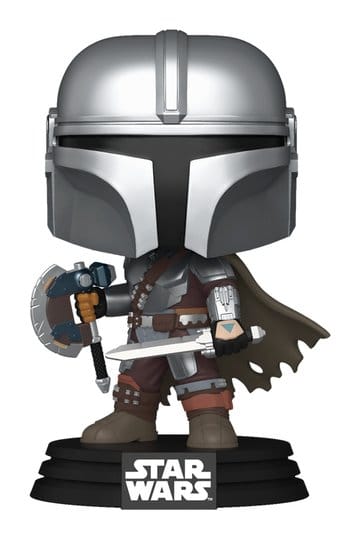Star Wars: The Mandalorian en Grogu POP! Vinylfiguur The Mandalorian (Dual Wield) 9 cm