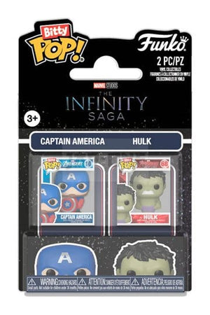 Marvel IS Bitty POP! Vinylfiguren 2-pack Cap & Hulk 2 cm