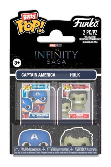 Marvel IS Bitty POP! Vinylfiguren 2-pack Cap & Hulk 2 cm